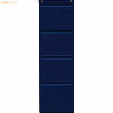 Bisley Hängeregistraturschrank Light 4 Schübe 1-bahnig oxfordblau