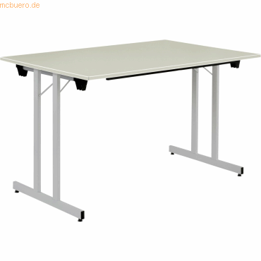 0796376577153 - Klapptisch BxHXT 1200x740x600mm 19mm grau aluminium