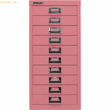 5020073769890 - Schubladenschrank MultiDrawer? 29er Serie L2910101 Stahl 10 Schubladen (Vollauszug) A4 279 x 59 x 38 cm pink 5020073769890