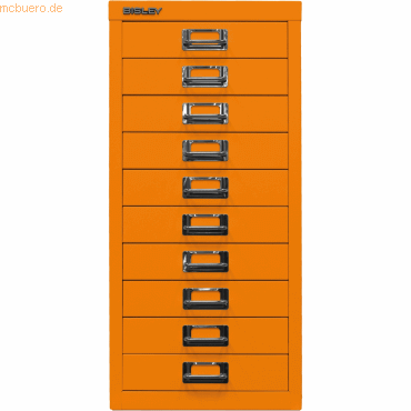 5020073769906 - Schubladenschrank MultiDrawer? 29er Serie L2910103 Stahl 10 Schubladen (Vollauszug) A4 279 x 59 x 38 cm orange