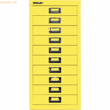 5020073769937 - Schubladenschrank MultiDrawer? 29er Serie L2910102 Stahl 10 Schubladen (Vollauszug) A4 279 x 59 x 38 cm gelb 5020073769937