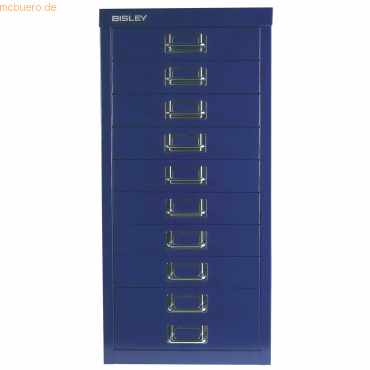 Bisley Schubladenschrank Basis A4 10 Schübe oxfordblau