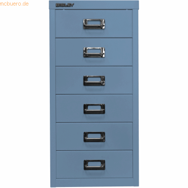 Bisley Schubladenschrank MultiDrawer 29er Serie A4 6 Schübe blau