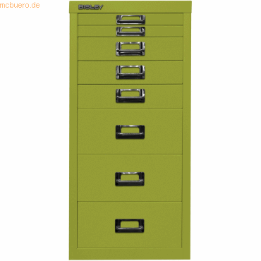 5020073766257 - Schubladenschrank MultiDrawer? 29er Serie L298104 Stahl 8 Schubladen (Vollauszug) A4 278 x 59 x 38 cm grün