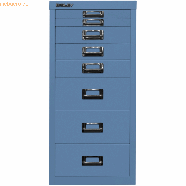 5020073770094 - Schubladenschrank MultiDrawer? 29er Serie L298105 Stahl 8 Schubladen (Vollauszug) A4 278 x 59 x 38 cm blau 5020073770094 B