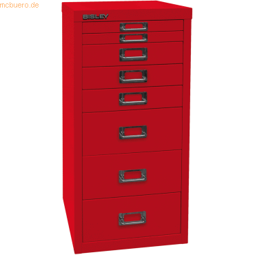 5020073705867 - Schubladenschrank MultiDrawer? 29er Serie L298870 Stahl 8 Schubladen (Vollauszug) A4 279 x 59 x 38 cm rot 5020073705867 Bi