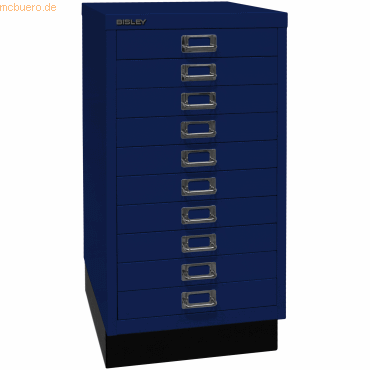 5020073737950 - BISLEY MultiDrawer™ 29er Serie mit Sockel DIN A3 10 Schubladen oxfordblau