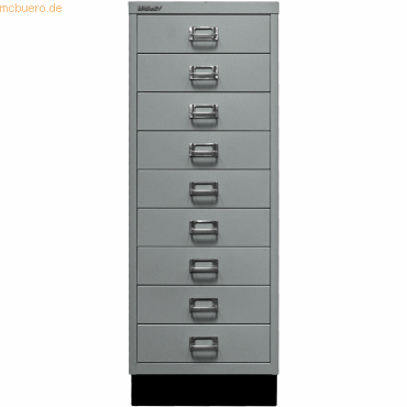 5020073706635 - BISLEY MultiDrawer™ 39er Serie mit Sockel DIN A3 9 Schubladen silber schwarz