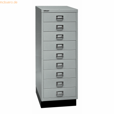 5020073706635 - BISLEY MultiDrawer™ 39er Serie mit Sockel DIN A3 9 Schubladen silber schwarz