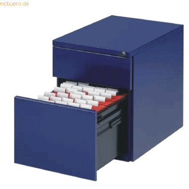 5020073756333 - BISLEY Rollcontainer OBA 1 Schublade 1 Hängeregistratur oxfordblau