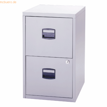 Bisley home Hängeregistraturschrank 2 Schübe 1-bahnig lichtgrau