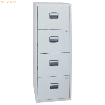 Bisley home Schubladenschrank 4 Schübe 1-bahnig lichtgrau