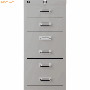 0796376511850 - Schubladenschrank S6A355 6 Schubladen Silber 282 (B) x 411 (T) x 590 (H) mm