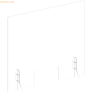 0796376595324 - Hygienschutzscheibe mit Öffnung HxBxT 60x78x117cm transparent 0796376595324 - Hygienschutzscheibe mit Öffnung HxBxT 60x78x117cm transparent