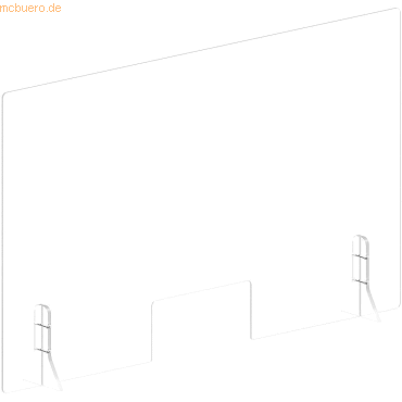 0796376595355 - 2 x Hygienschutzscheibe mit Öffnung HxBxT 60x100x117cm transpa