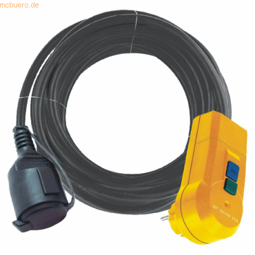 4007123111732 - Netzanschlussleitung 2m 3x15qmm Gummi sw FI-Stecker 25-40°C 250V 1160370 - Brennenstuhl