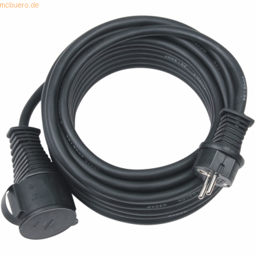 4007123019700 - Brennenstuhl - Baustellen-Verlängerungskabel IP44 (25m Kabel H07RN-F 3G15 für den Außenbereich und den Einsatz auf Baustellen) schwarz