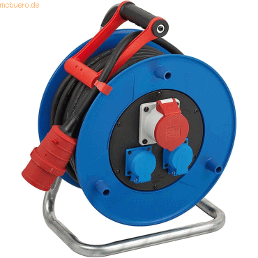 4007123189335 - brennenstuhl Brennenstuhl Garant CEE 1 cable reel for site & industry H07RN-F 5G25 - Verlngerungsrolle - Ausgangsbuchsen 3 - 20 m - Schwarz