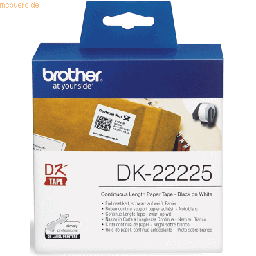 Brother DK-Endlosetiketten 38mmx30,48m Papier weiß