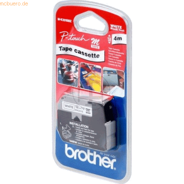 Brother Schriftbandkassette 12mm MK231SBZ schwarz/weiß