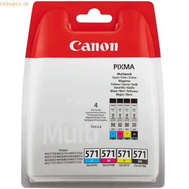 Canon Tintenpatrone Canon CLI-571PA cyan/magenta/gelb/schwarz