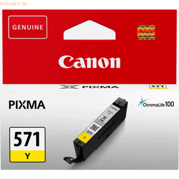 Canon Tintenpatrone Canon CLI-571 gelb ca. 345 Seiten