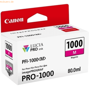 Canon Tintenpatrone Canon PFI-1000M magenta