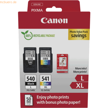 Canon Tintenpatrone Canon PG540L/CL541XL Photo Value Pack