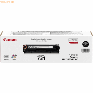 Canon Toner Canon 731 BK schwarz ca. 1.400 Seiten