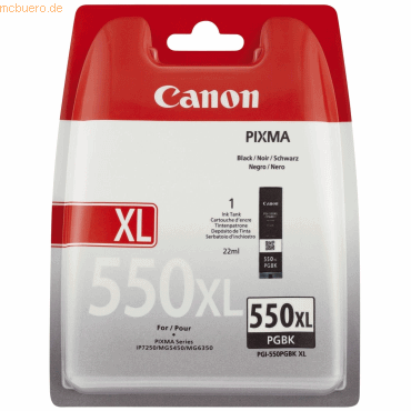 Canon Tintenpatrone original Canon PGI550PGBK XL schwarz