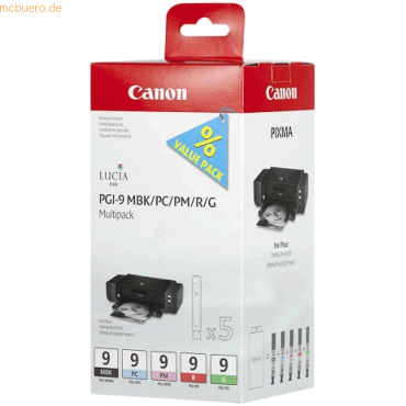 Canon Tintenpatrone Canon PGI9 BK/PC/PM/R/G VE=5 Stück