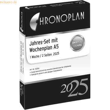 Chronoplan Jahres-Set Wochenplan A5 1 Woche/2 Seiten 2024