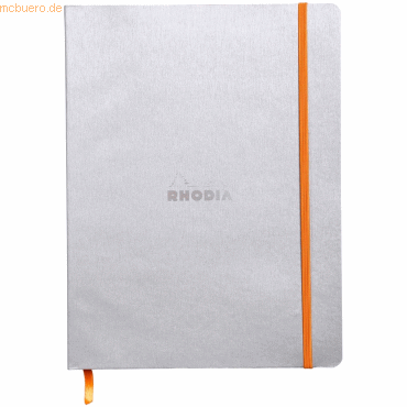 Rhodia Notizbuch Flex 19x25cm liniert 90g/qm 80 Blatt silber