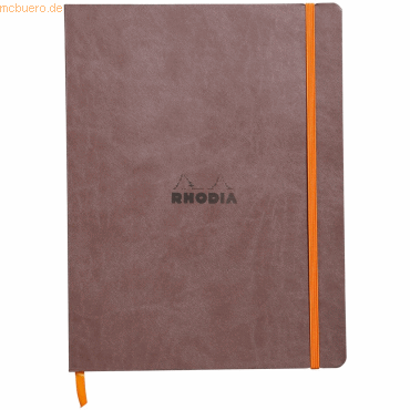 Rhodia Notizbuch Flex 19x25cm liniert 90g/qm 80 Blatt schokolade