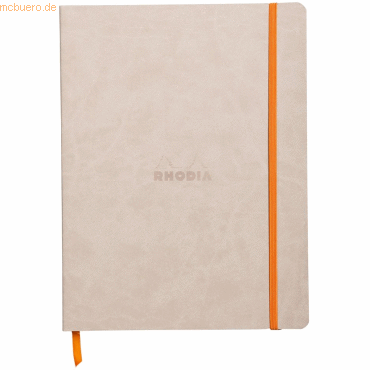 Rhodia Notizbuch Flex 19x25cm liniert 90g/qm 80 Blatt beige