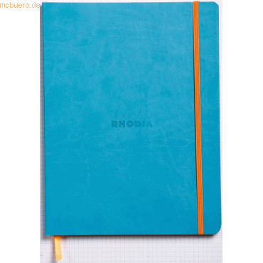 2 x Rhodia Notizbuch Flex 19x25cm liniert 90g/qm 80 Blatt türkis