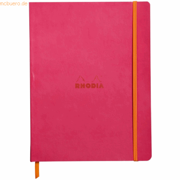 2 x Rhodia Notizbuch Flex 19x25cm liniert 90g/qm 80 Blatt himbeer