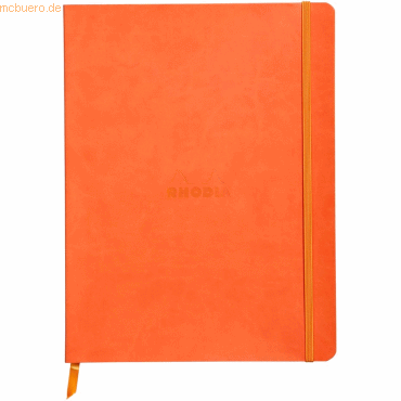 Rhodia Notizbuch Flex 19x25cm liniert 90g/qm 80 Blatt mandarin