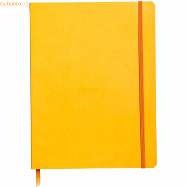 Rhodia Notizbuch Flex 19x25cm liniert 90g/qm 80 Blatt gelb