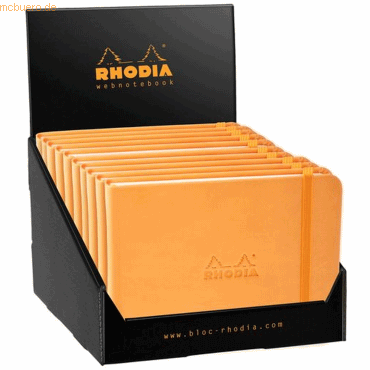 2 x Rhodia Notizbuch Webnotebook 14x11cm 96 Blatt 90g liniert orange