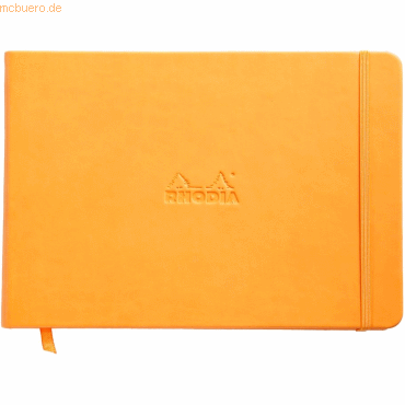 2 x Rhodia Notizbuch Webnotebook 14x11cm 96 Blatt 90g blanko orange