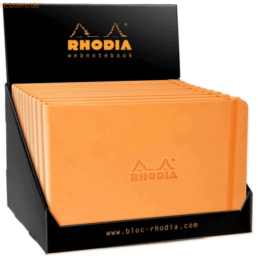 2 x Rhodia Notizbuch Webnotebook A5 14,8x21cm 96 Blatt 90g liniert ora
