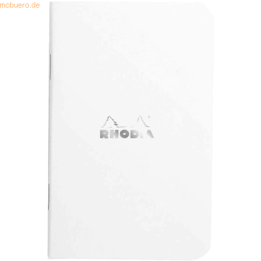 20 x Rhodia Notizheft 7,5x12cm kariert 24 Blatt 80g weiß