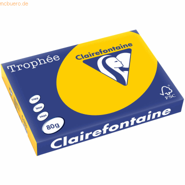 3329680126402 - 5 x Kopierpapier Trophee A3 80g qm VE=500 Blatt sonnenb