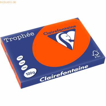 3329680137705 - 5 x Kopierpapier Trophee A3 120g qm VE=250 Blatt ziegel