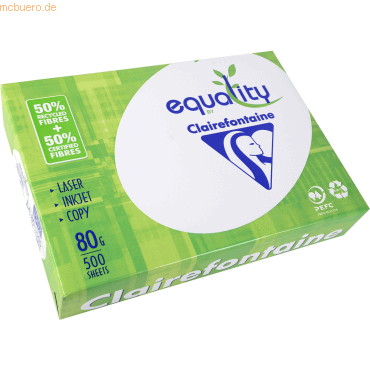 3329680150209 - Equality DIN A4 Druckerpapier 80 g m2 Glatt Weiß 500 Blatt
