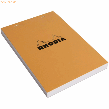 4 x Rhodia Notizblock Rhodia Nr. 15 A5 kariert 150 Blatt orange