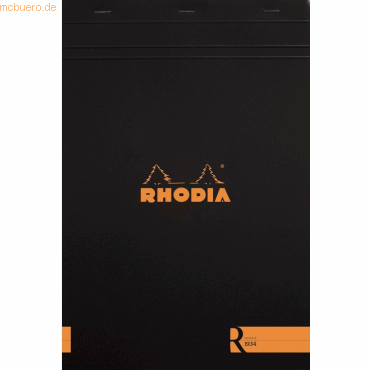 3037921620083 - 10 x Schreibblock Rhodia Nr 16 A5 70 Blatt blanko schw