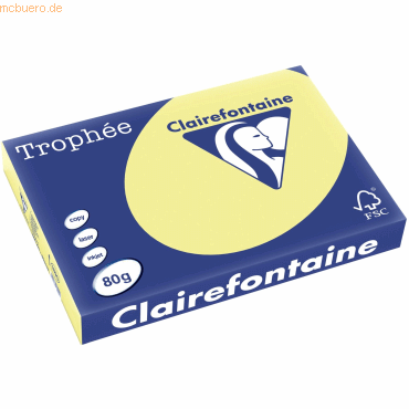 3329680189001 - 5 x Kopierpapier Trophee A3 80g qm VE=500 Blatt narziss