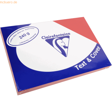 5 x Clairefontaine Deckblätter A4 210x297mm 240g/qm weiß Leder VE=100